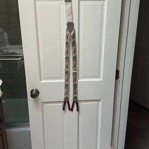 Trafalgar Ski Scene Suspenders with Red and Green Accents